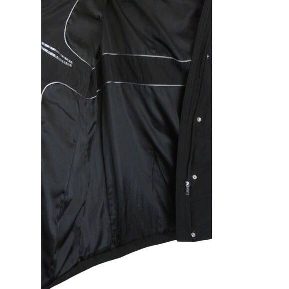 Calvin Klein Long Black Puffer Jacket Duck Down Coat Parka Fur Hooded Size XL - Picture 9 of 10